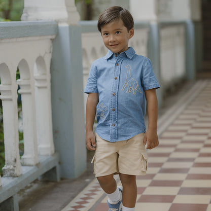 Camisa M/C Azul